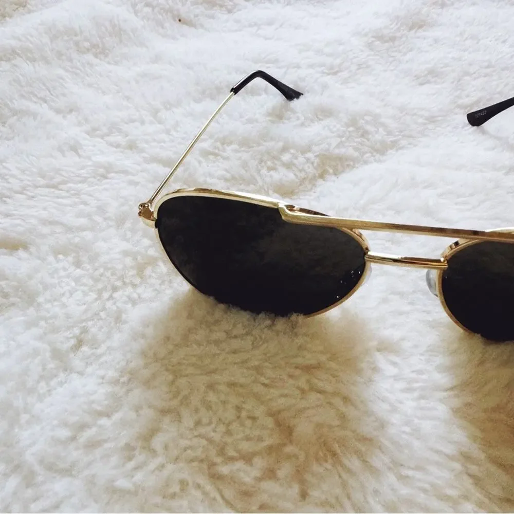 Tommy Gold Minimalist Aviator Sunglasses